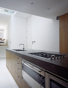Cast concrete kitchen worktop for private client