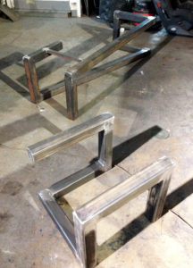 steel bench bases galvanised